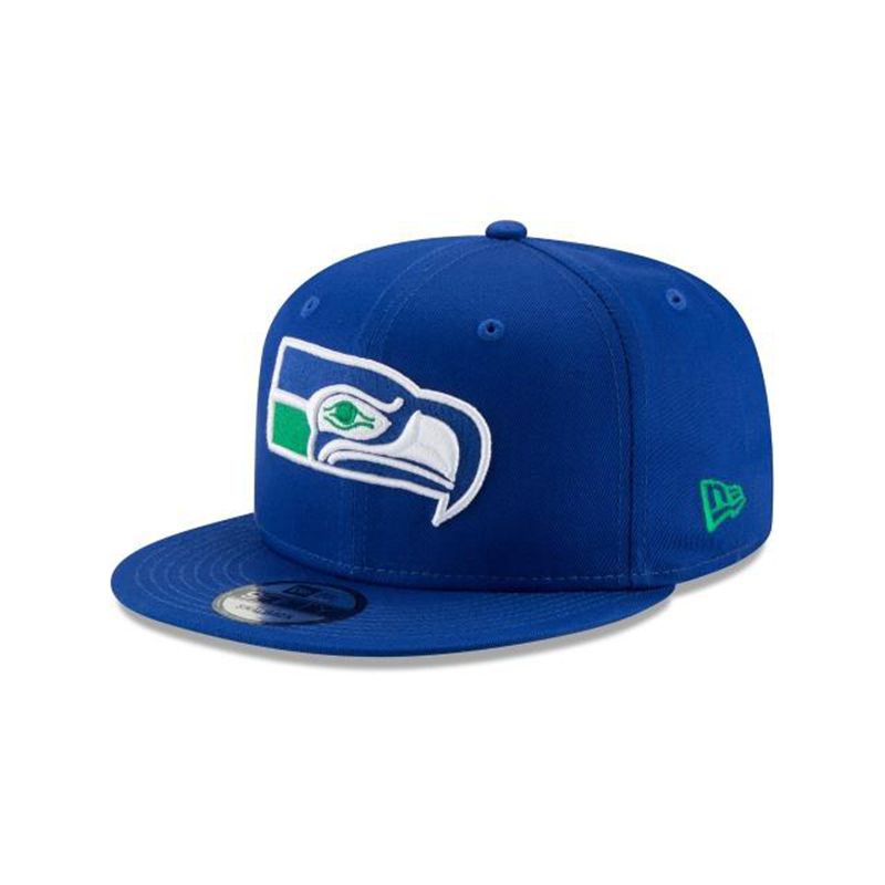 NFL Seattle Seahawks Classic Logo 9Fifty Snapback (QGN6174) - Blue New Era Caps